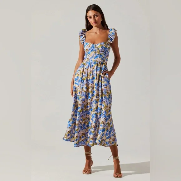 Astr | Dresses | Astr The Label Wedelia Floral Bustier Dress In Yellow Blue Floral | Poshmark Astr | Dresses | Astr The Label Wedelia Floral Bustier Dress In Yellow Blue Floral | Poshmark
